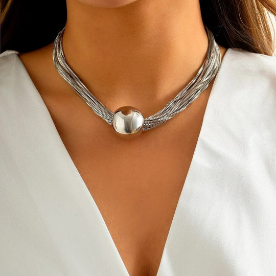 BettyRae - Elegant Golden Statement Necklace