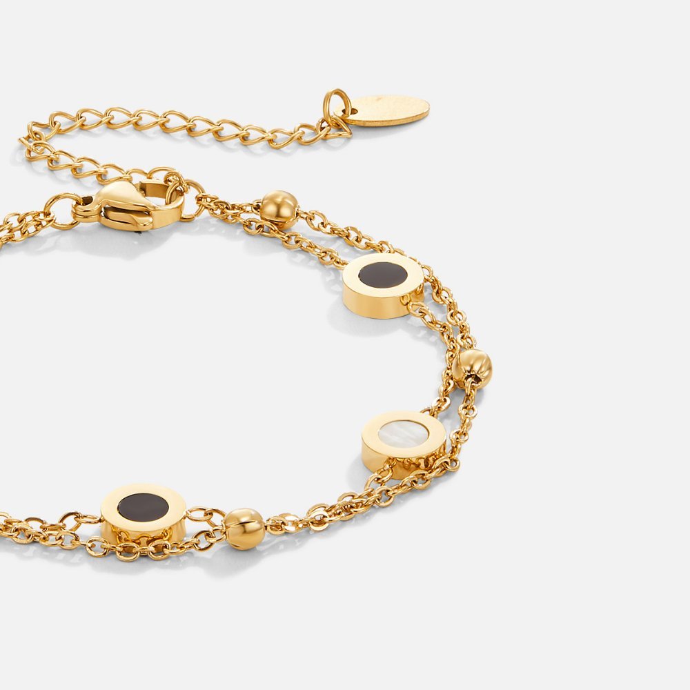 BettyRae - Onyx & White Stone Bracelet