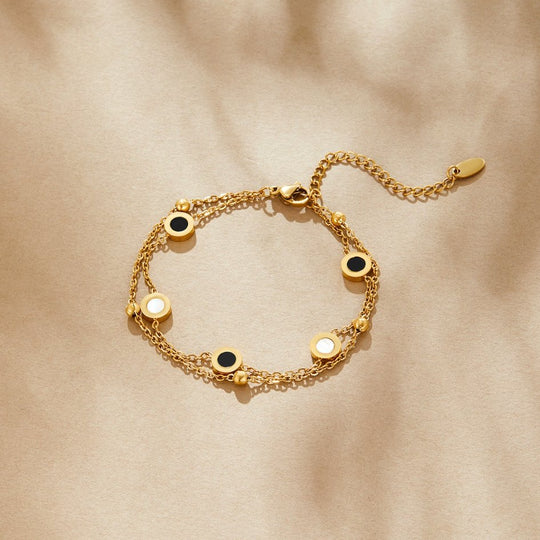 BettyRae - Onyx & White Stone Bracelet