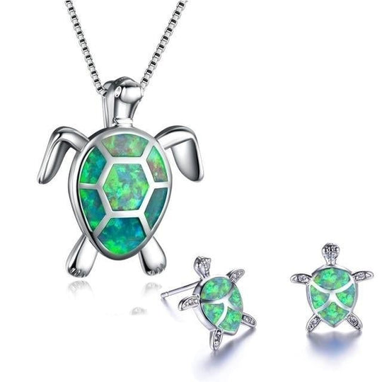 BettyRae - Opal Sea Turtle Jewelry Set